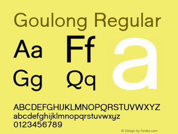 Goulong 1 Font Sample