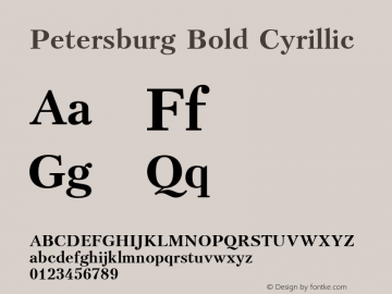 Petersburg Bold Cyrillic 001.000图片样张