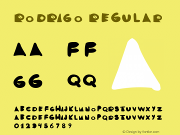 RODRIGO Version 1.00 May 29, 2009, initial release Font Sample