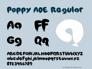 Poppy AOE Version 1.000 2006 initial release Font Sample