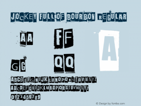 Jockey Full Of Bourbon Version 1.00 September 30, 2014, initial release Font Sample