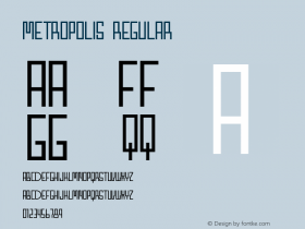 Metropolis Regular Altsys Fontographer 3.5  5/26/93图片样张