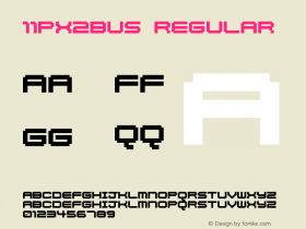 11px2bus Macromedia Fontographer 4.1J 01.3.22 Font Sample
