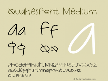 QuakesFont Version 001.000 Font Sample