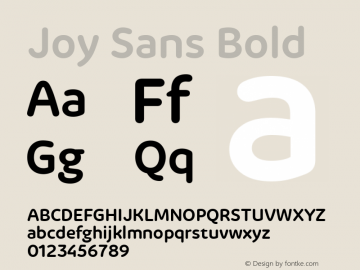 Joy Sans Bold Version 1.02图片样张