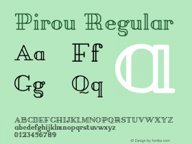 Pirou Version 1.000;PS 001.000;hotconv 1.0.70;makeotf.lib2.5.58329 Font Sample