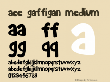 ace gaffigan Version 1.0 Font Sample