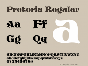 Pretoria Regular Altsys Fontographer 3.5  28.09.1993 Font Sample