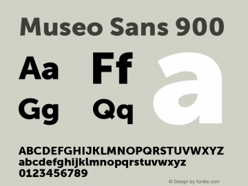 Museo Sans 900 Version 1.000 Font Sample