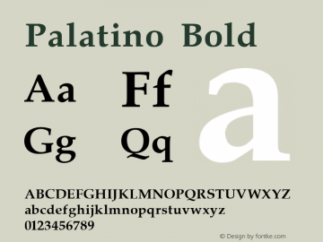 Palatino Bold 001.000图片样张