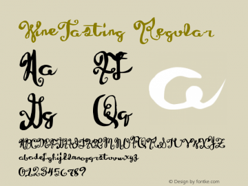 WineTasting Version 1.00 October 28, 2014, initial release Font Sample