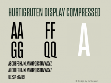 HurtigrutenDisplay-Compressed Version 1.000;PS 001.000;hotconv 1.0.88;makeotf.lib2.5.64775 Font Sample