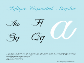 Stylique-ExpandedRegular Version 1.000 Font Sample
