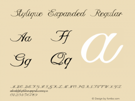 Stylique-ExpandedRegular Version 1.000 Font Sample