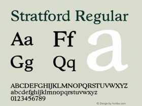 Stratford Regular Altsys Fontographer 3.5  31.01.1994图片样张