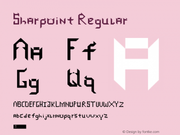 Sharpoint Regular Version 1.0 Font Sample