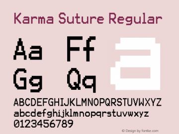 Karma Suture Version 2.000 2004 Font Sample