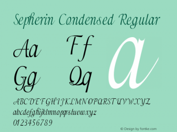 Sepherin-CondensedRegular Version 1.000图片样张