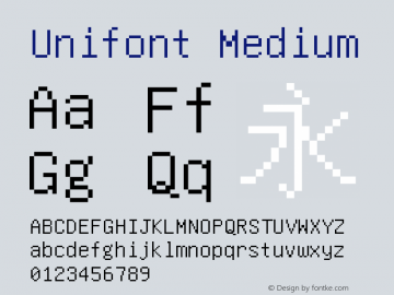 Unifont Version 10.0.01 Font Sample