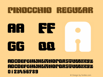Pinocchio Regular 1.0 Font Sample