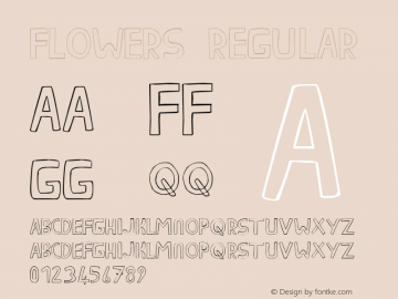 Flowers Version 1.0 Font Sample