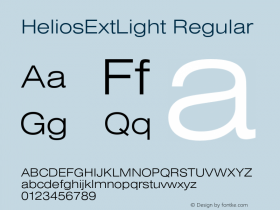 HeliosExtLight Version 1.100;PS 001.001;hotconv 1.0.38 Font Sample