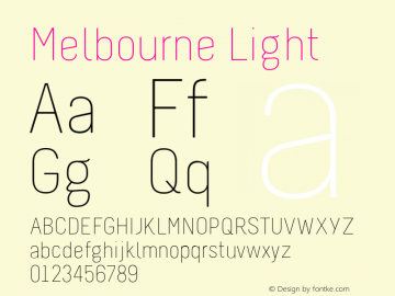 Melbourne Light Version 1.000图片样张