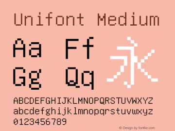 GNU Unifont Full Version 9.0.06 Font Sample