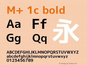 M+ 1c bold  Font Sample