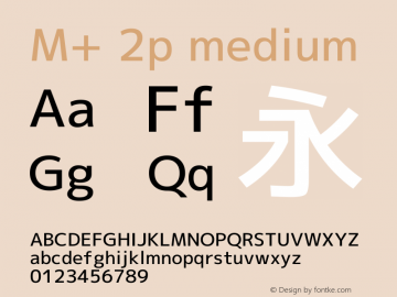 M+ 2p medium  Font Sample