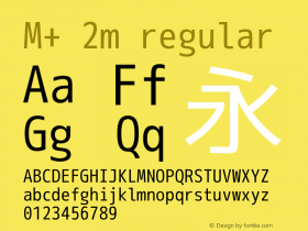 M+ 2m regular  Font Sample