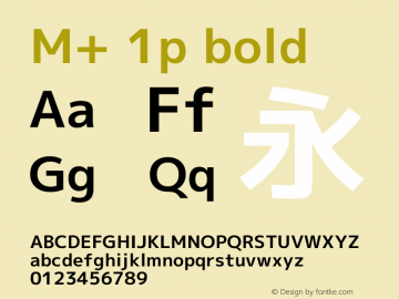 M+ 1p bold  Font Sample