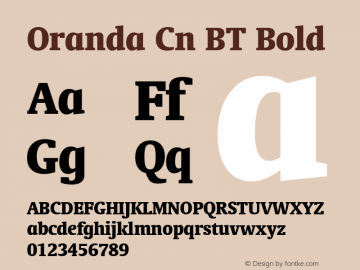 Oranda Cn BT Bold mfgpctt-v4.4 Dec 22 1998图片样张