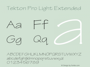 TektonPro-LightExt Version 2.020;PS 2.000;hotconv 1.0.51;makeotf.lib2.0.18671 Font Sample