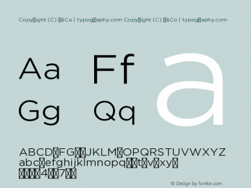 Copyright (C) H&Co | typography.com Version 1.201 Font Sample