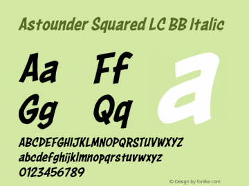 Astounder Squared LC BB Italic Version 1.000图片样张