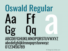 Oswald Regular Version 4.001图片样张