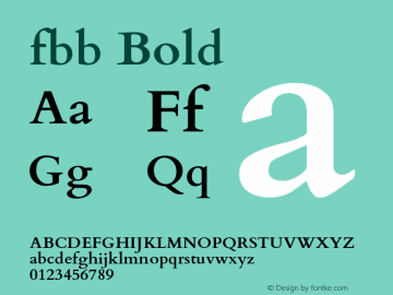 fbb Bold Version 1.045 Font Sample