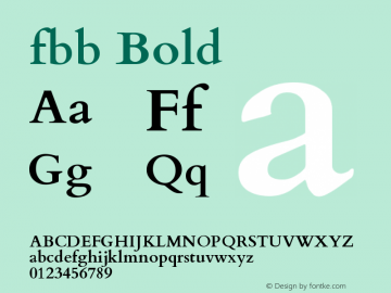 fbb Bold Version 0.9 Font Sample