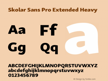 SkolarSansPro-ExtendedHeavy Version 1.000;PS 001.001;hotconv 1.0.56 Font Sample