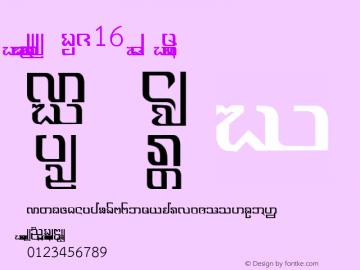 sangdang k.16 new Normal Version 1.000 2008 initial release Font Sample