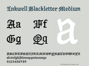 InkwellBlackletter-Medium Version 1.200图片样张