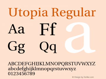 Utopia Regular 001.001 Font Sample