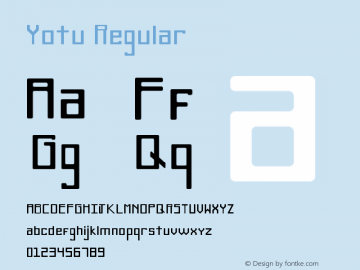 Yotu Regular Version 1.0图片样张