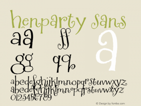 HenpartySans Version 001.000 Font Sample