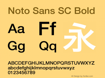 Noto Sans SC Bold Bold Version 1.00 May 10, 2017, initial release Font Sample