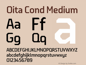 Oita-ConMed Version 1.000 Font Sample