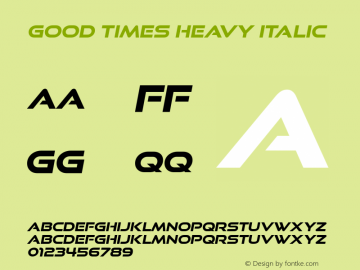 GoodTimesHv-Italic Version 4.000图片样张