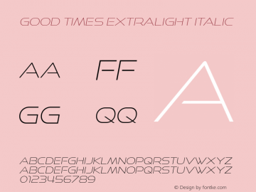 GoodTimesEl-Italic Version 4.000图片样张