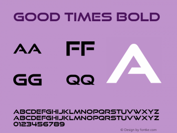 GoodTimesRg-Bold Version 4.000 Font Sample